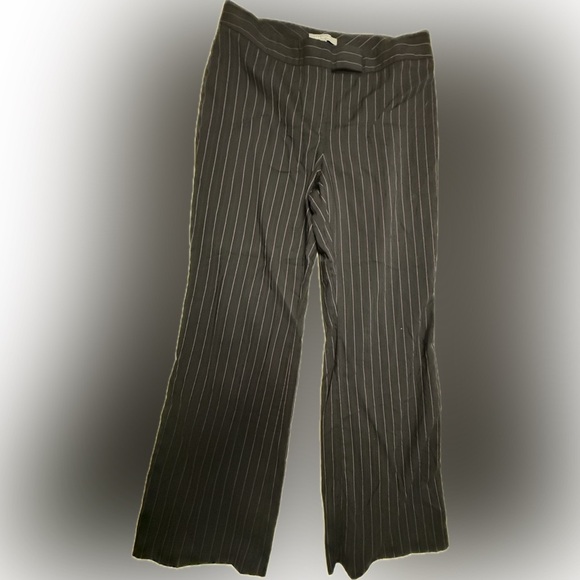 Ann Taylor Black Trousers with Pink Pin-Stripes - Picture 1 of 7